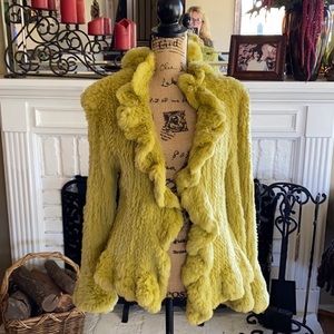 Luxurious Real Rabbit fur La Fiorentina coat